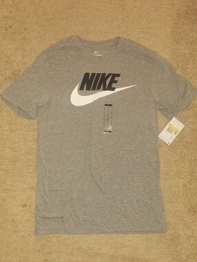 Nike Gray Tee with Black & White Logo